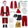 Red Full Set [wig+glasses+cloth bag+bell+top+pants+belt]