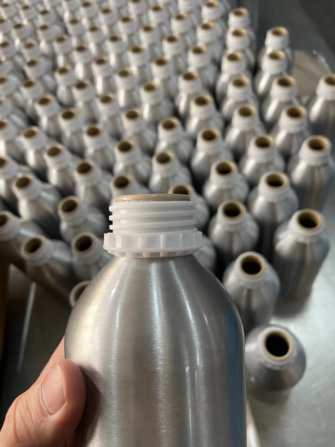 Empty Matte Black Gold Aluminum Oil Bottles - 100ml to 5L
