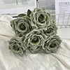 upgraded version-7-head embossed cappuccino bouquet-dark green