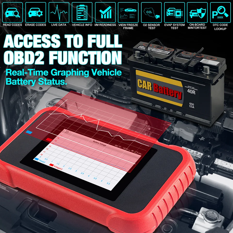 Launch X431 CRP129E Creader 129E Obd2 Diagnostic Tool Code Reader  Diagnosis Scanner with 5 Reset Functions Lifetime Free Update