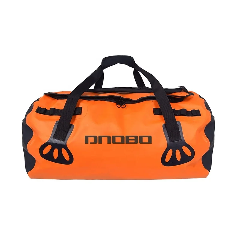 PVC Tarpaulin 60L Travel Waterproof Duffel Bag Dry with Top Cover
