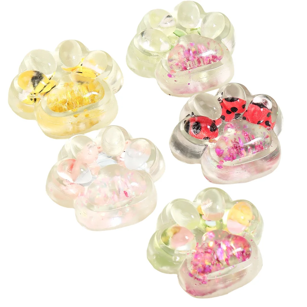 【LECRABE⭐︎】スクイーズ7点 Kawaii Crystal Jelly Seven-Spot Ladybug Squeeze Toy