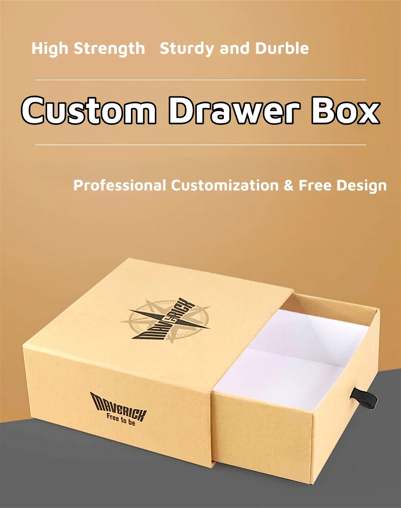 High Quality Custom Logo Rigid Sliding Out Drawer Box Customized Logo Packaging Slide Drawer Gift Box for Jewelry Accessory
