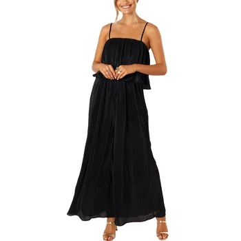 Careful Selection Classic Style Wide Leg Jumpsuit Women's Elegant Summer Jumpsuits
