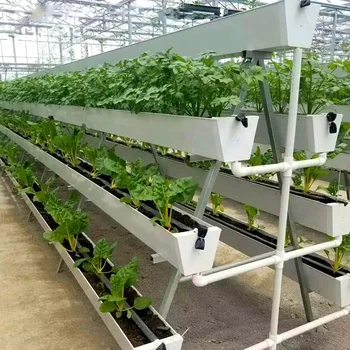 Food grade Pvc pipe vertical hydroponic growth system is used for Nft channel of hydroponic tower