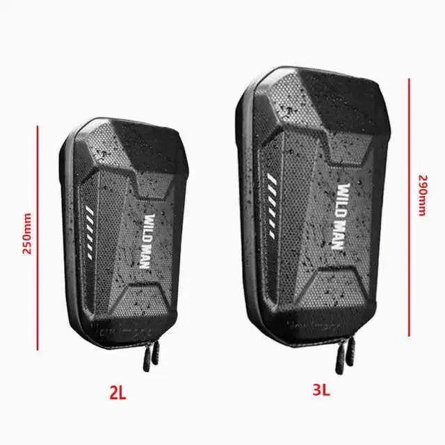 Wild Man 2L / 3L Front Bag Universal Electric Scooter Head Handle Bag EVA Hard Shell Bag For M365 ES1 ES2 Scooter Accessories manufacture