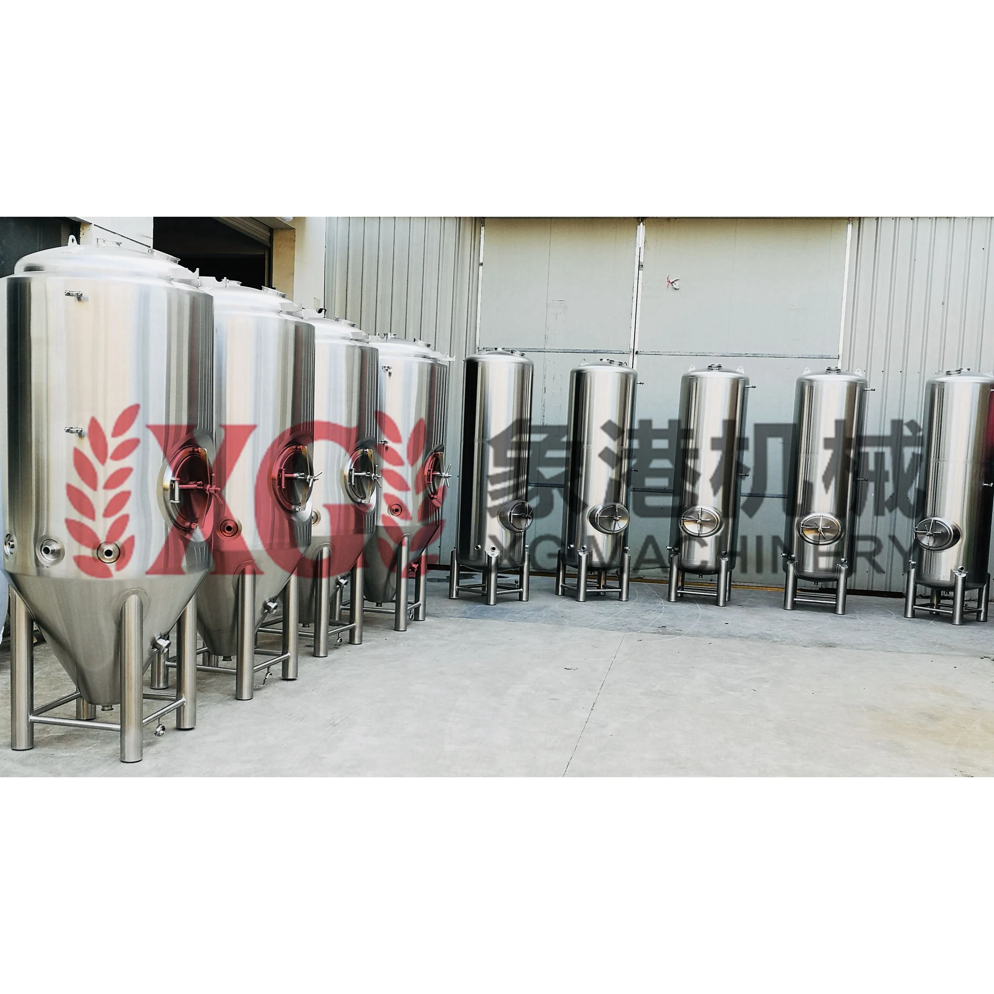 Однослойный горизонтальный Резервуар IBC 3500L 35HL 30BBL яркое пиво