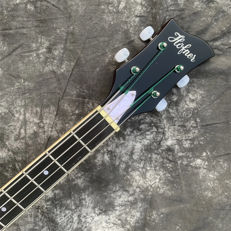 Grote バイオリン形エレキベースギター、ローズウッド指板、H-H