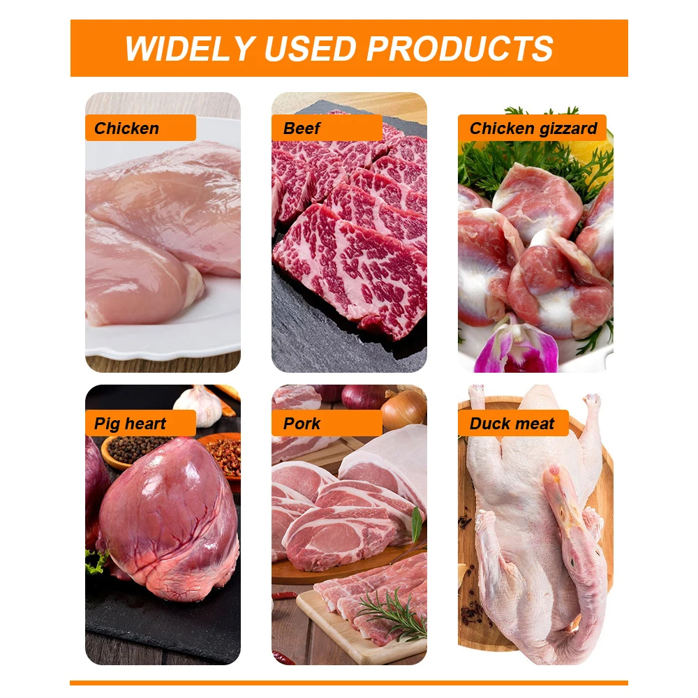 Horizontal Automatic Fresh Chicken Breast Slice Flake Pork Beef Jerky Meat Strip Cut Processing Slicer Machine MSM03001