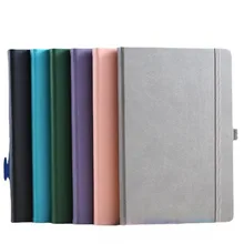 A5 Polyurethane Leather Dairy Notebook Hard Cover Waterproof Notebook with Elastic Cord