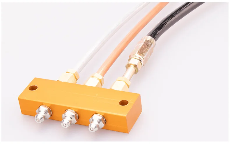 TEBAK Aluminum 2/3/4/5/6/7/8/10 Ways 6mm Outlet Lube Oil Piston Distributor Value Manifold Block for Centralized Lubrication