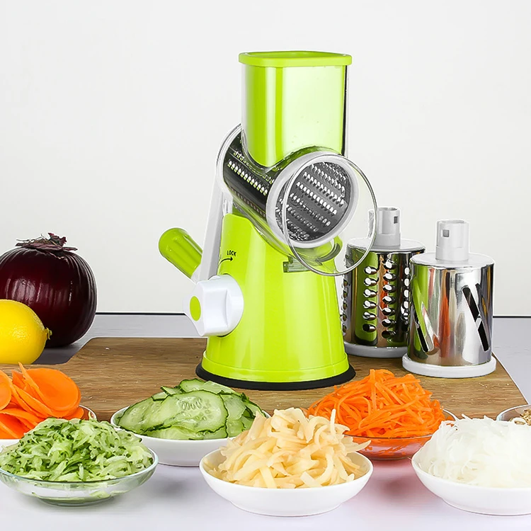 Source IN STOCK Spiral Slicer Drum Grater, Fast Fruit Cutter