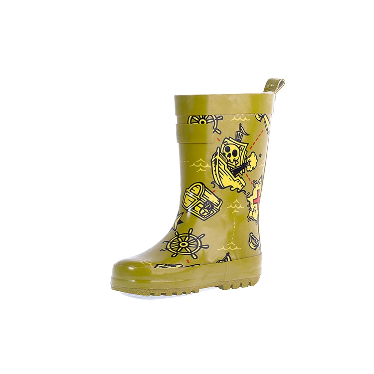 Wholesale Pirate-Printed Knee-High Rubber Rain Boots
