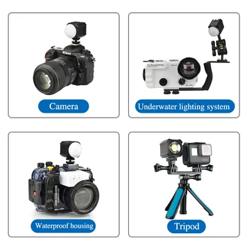 Diving Video Light Camera Photo Accessories Mini Pocket Waterproof 60M LED Beam Photography Fill Light 2000Lm 120 Beam Angle detail image
