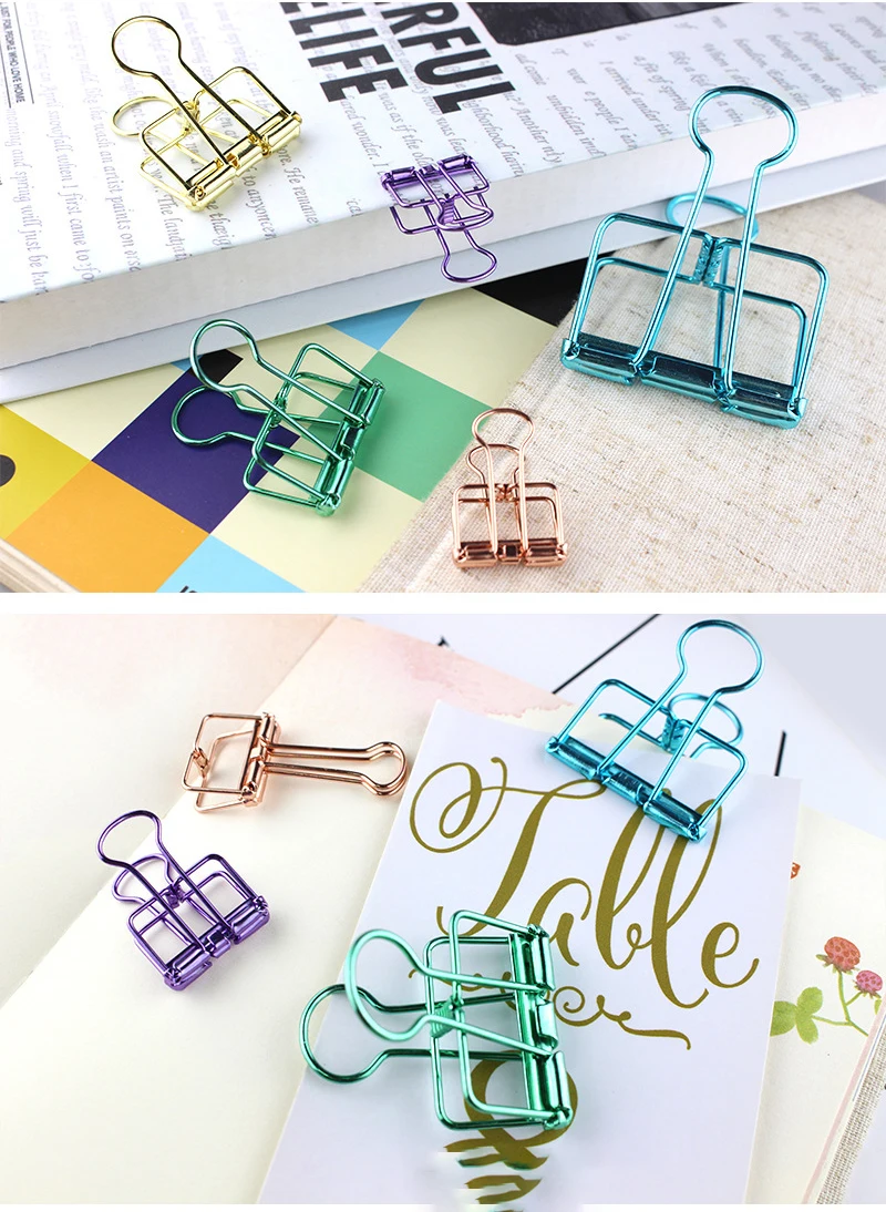 Разноцветные зажимы для бумаги дома офиса поставщика школьных аксессуаров многофункциональный металлический