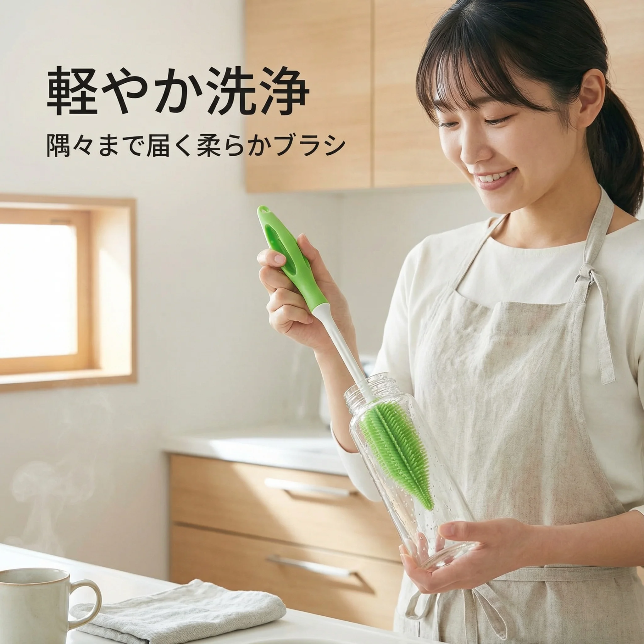 Silicone Brush for Narrow Bottles & Nipples - Long Handle