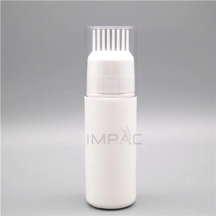 Transparent Cap Custom Color Plastic Hair Growth Oil Packaging with Comb Applicator 150ml 5oz Container Bottle