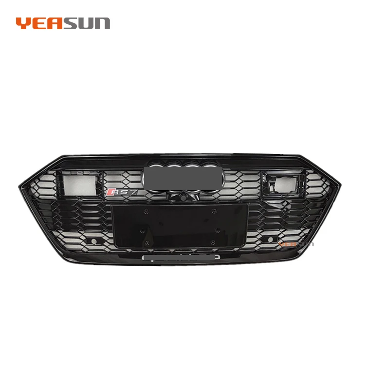 High Quality RS7 Type Front Grille with ACC for Audi A7 S7 Change to C8 RS7 Bumper Grille 2019 2020
