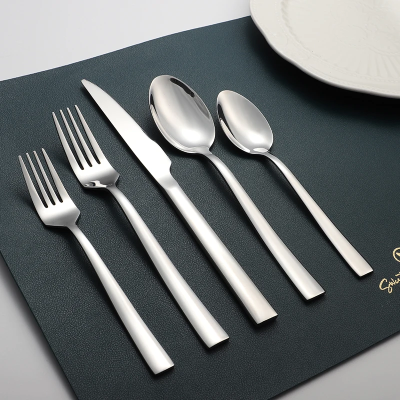 Factory Luxury Couvert De Table Cuill Re Restaurant Silver Flatware Set ...