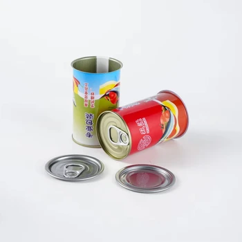 202*307 170g Empty Sardines Can Tin Cans Manufacturer with #202 EOE Custom Logo for Fish Sardines