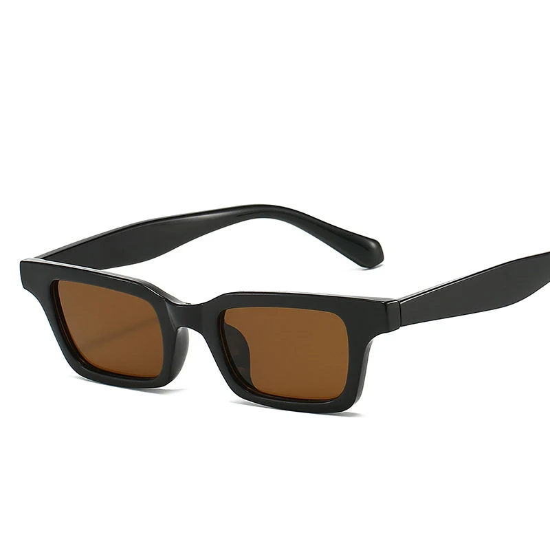 Minimalist Brown Square Sunnies Sunglasses Square Sunglasses for Women Men Square Thick Frame Sun  main image 4