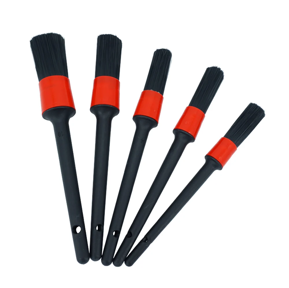 C0124 5pcs Car Detailing Brushes Cleaning Brush Set Cleaning Wheels Tire Interior Exterior