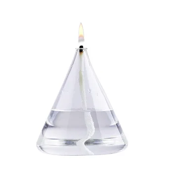 Glass candle holder decoration nordic romantic simple modern home desktop smokeless glass candlestick oil lamp