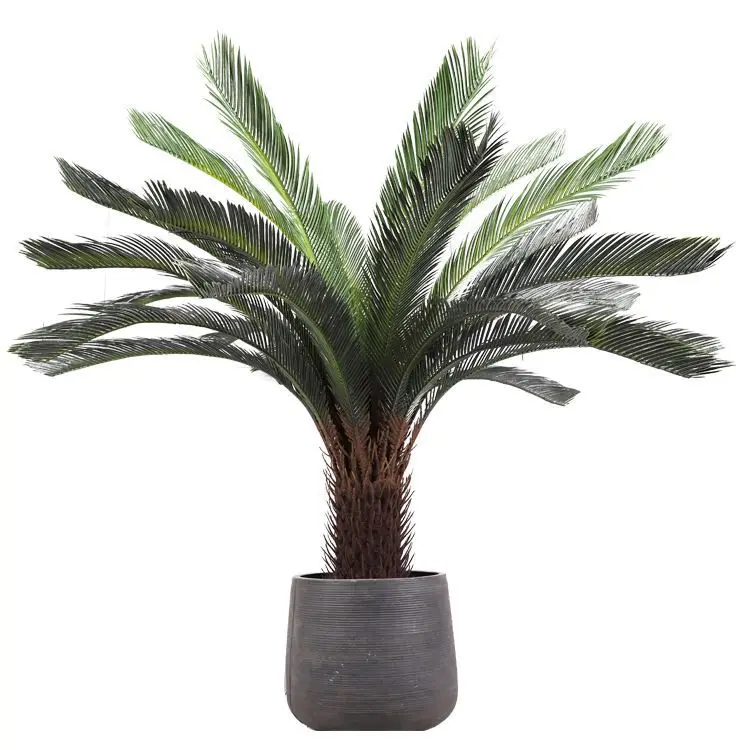 Simulation Cycas Revoluta Pot Plant Iron Tree Living Room Decorative Greenery Ornaments Floor Bionic Craft Iron Tree