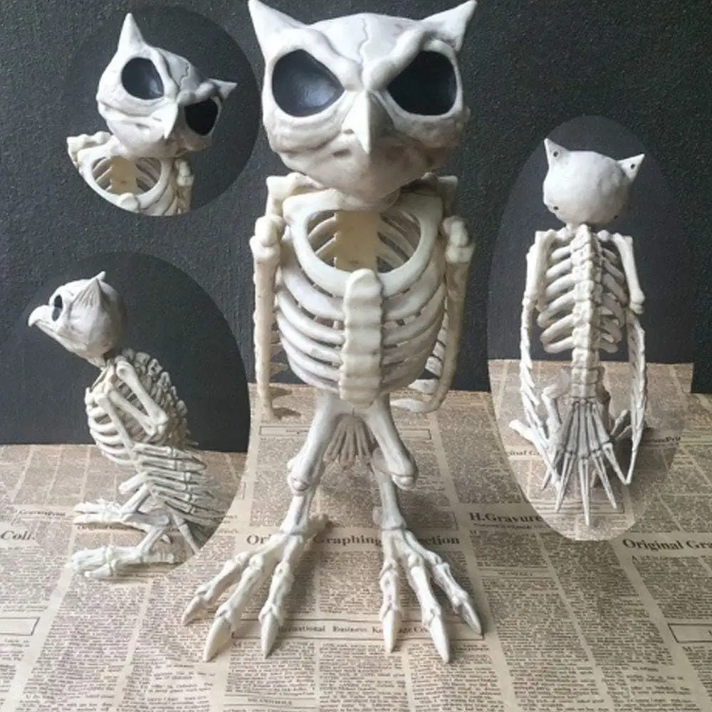 owl デモ3枚セット RE:BONE FLAP BOO!! Halloween Animal Crazy Bonez Skeleton Owl for Ghost Festival Party