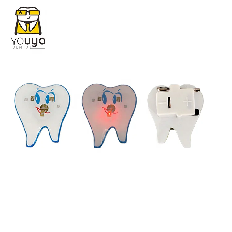 
Прямая продажа с фабрики, медицинская брошь в форме зуба, светодиодная брошь, броши для стоматолога 