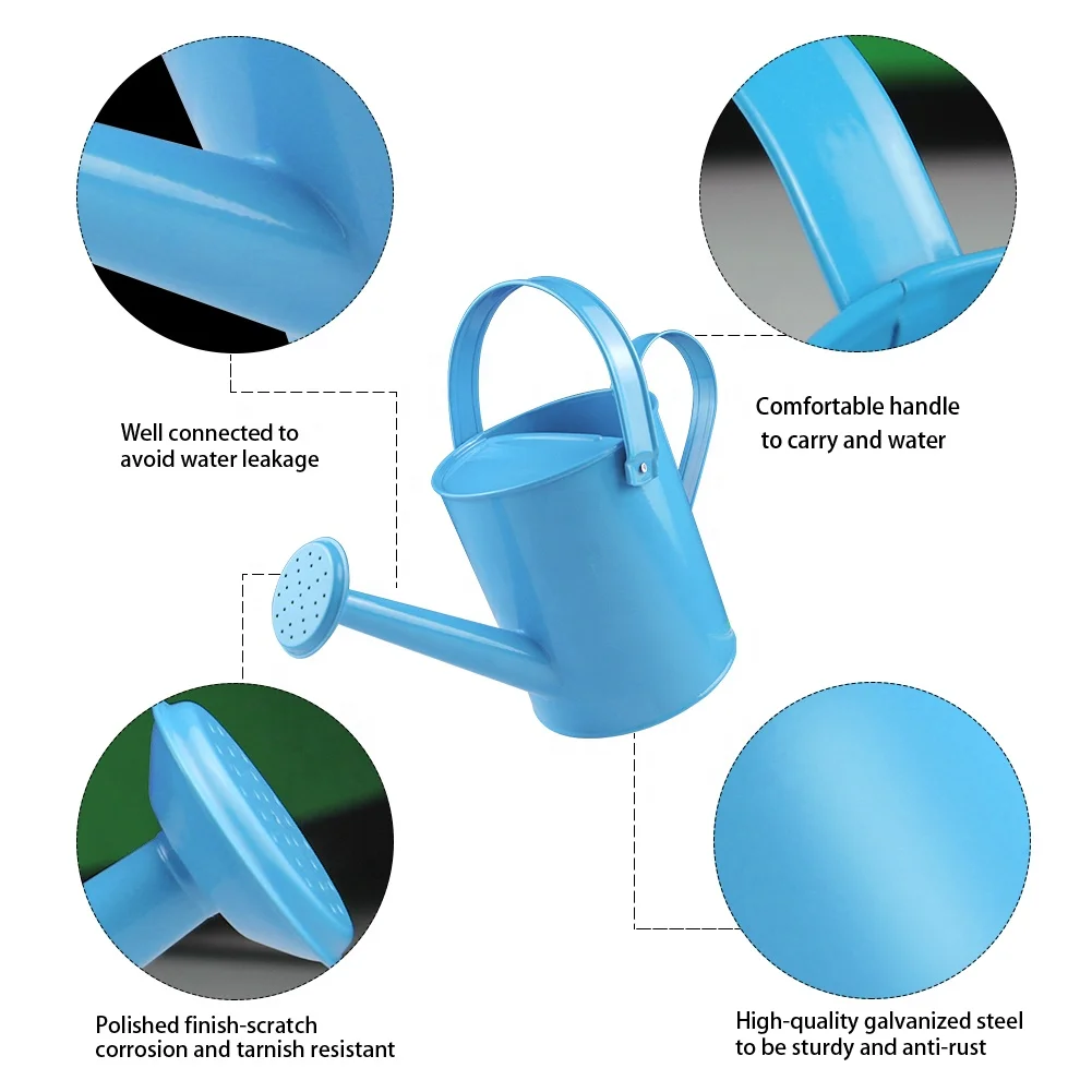 Садовые банки для воды объемом 1 2 литров оцинкованная металлическая поливочная баночка с антикоррозийным порошковым покрытием посадки детей в помещении и на улице