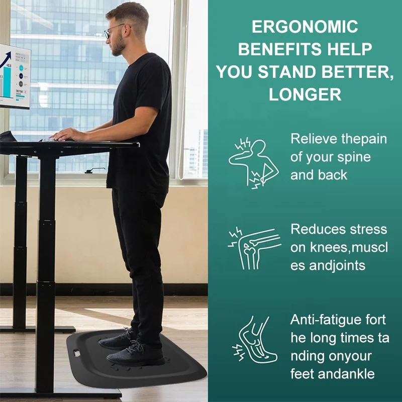 Topo Comfort Mat Silicone Standing Desk Floor Mat Notflat Anti Fatigue