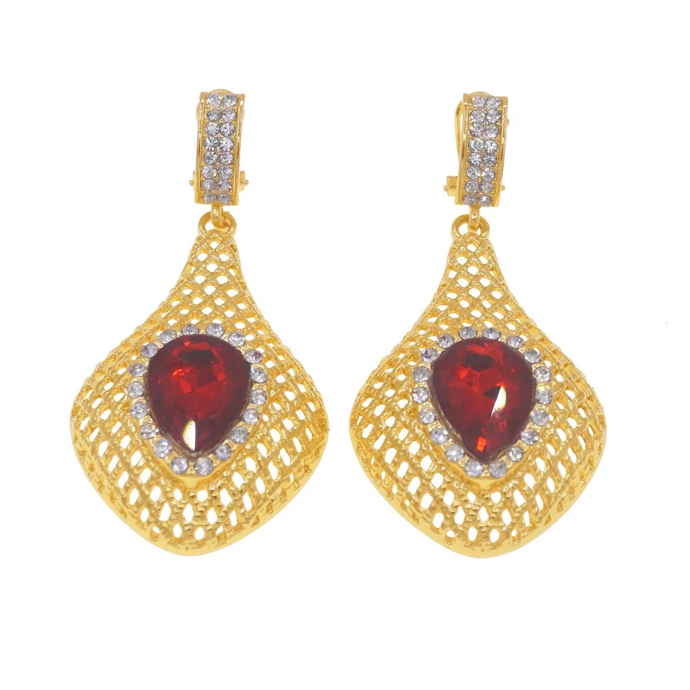 Zhuerrui Bridal Wedding Gold Earrings Pendants E005110