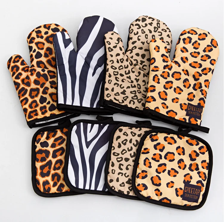 Cotton Oven Mitts, Colorful Printed Heat Resistant Mitts