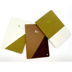 Unique Hardcover Notebook with Tea Leaf Paper and Coffee Ground Paper  with High Quality Recycle Paper for Writing Dairy