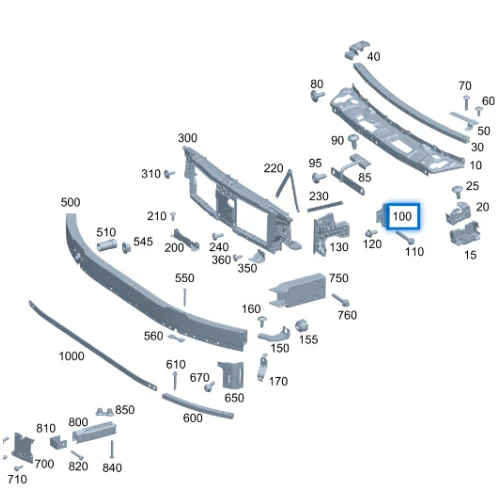 benz 2066203802 Mercedes Benz C-Class W206 Front Bumper Bracket