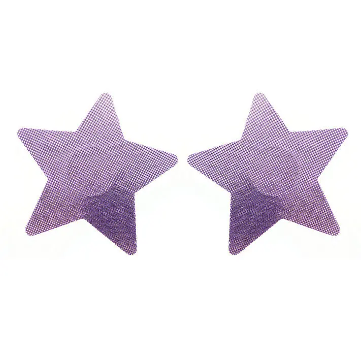 Popular Star with Colorful Dot Breathable Nipple Pasties Sexy Ladies Nude Bra Silicone Nipple Cover
