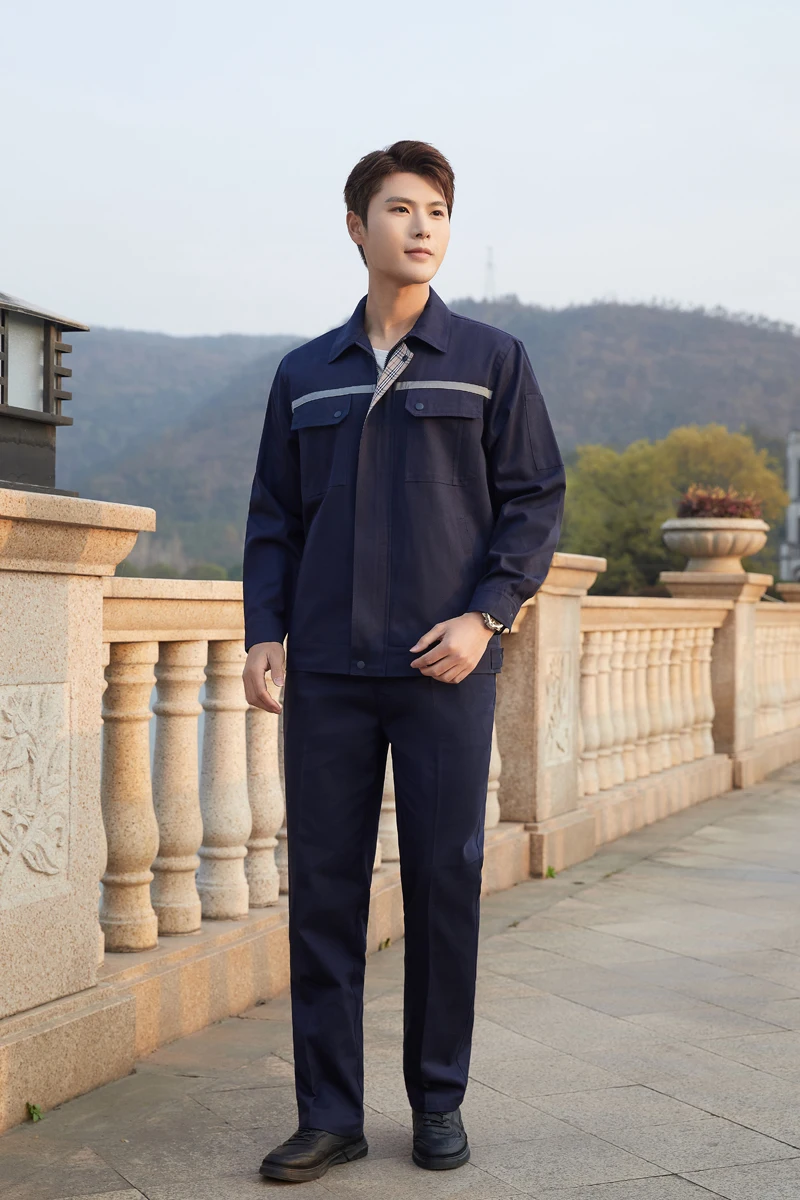 Customized Different Colors Work Uniform Set With Logo Printing For Construction