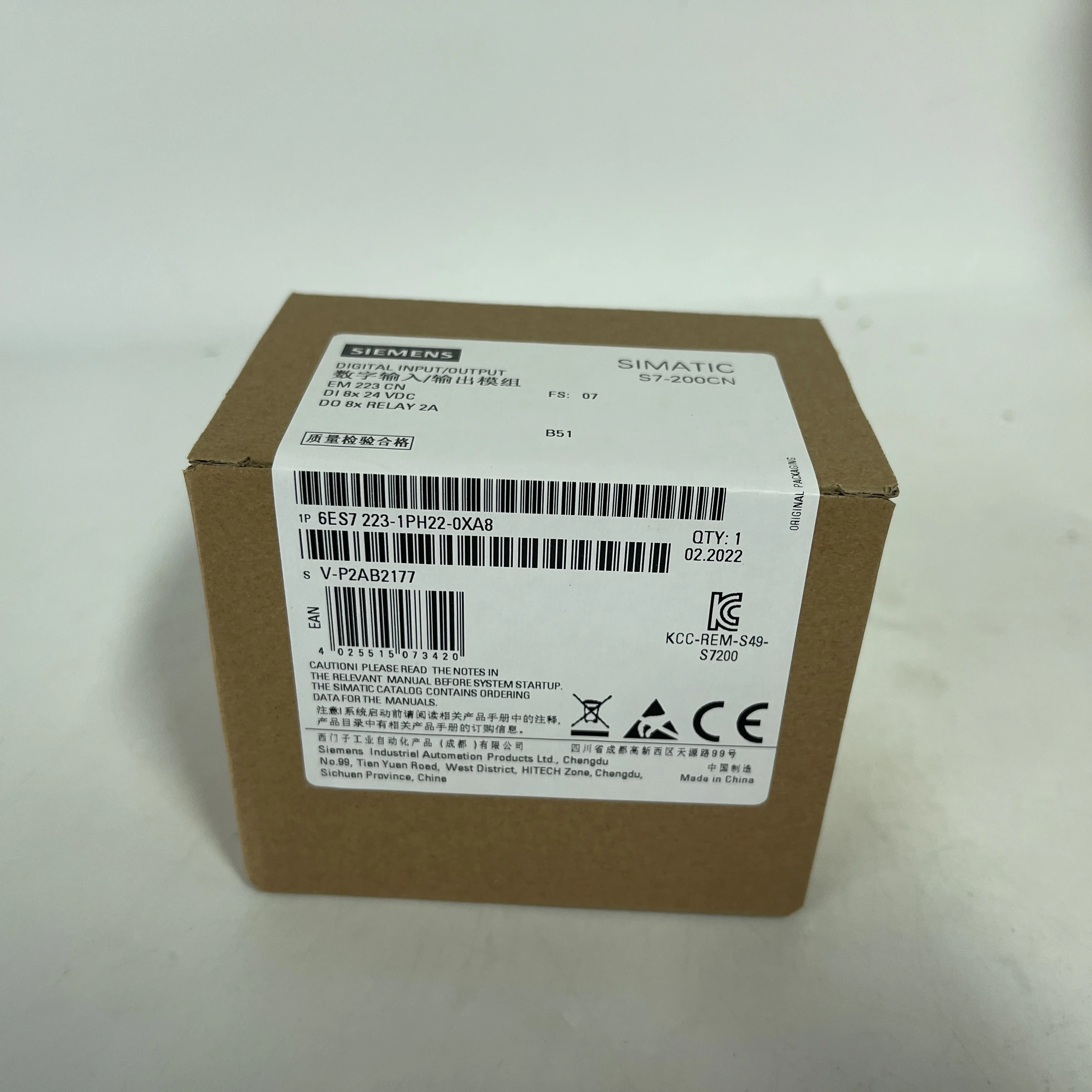 Siemens Digital Input/Output PLC Module 6ES7223-1PH22-0XA8 Siemens Digital Input/Output PLC Module 6ES7223-1PH22-0XA8