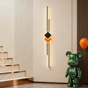 JACKSUN Modern Minimalist Long Wall Lamp Creative Linear Lighting Hotel Living Room Decor Feature Wall Wall Lamp