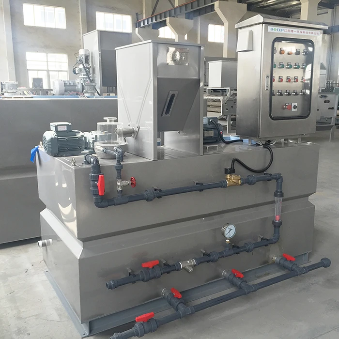 Sludge Treatment Polymer Powder Dispensing Dissolver Dissolving Dosing Machine Mixing tank Unit with Agitator