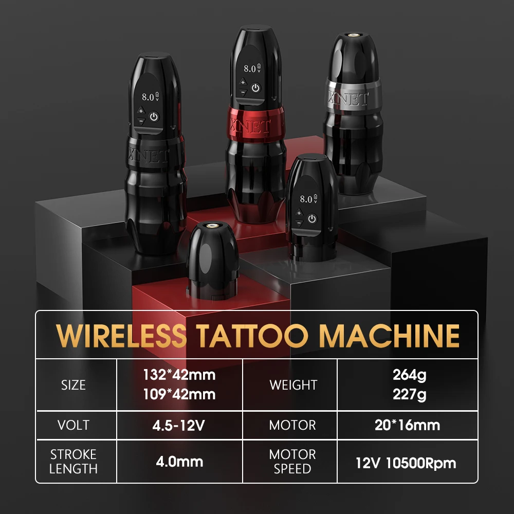 Máquina de Tatuagem Rotativa Sem Fio Profissional XNET Titan