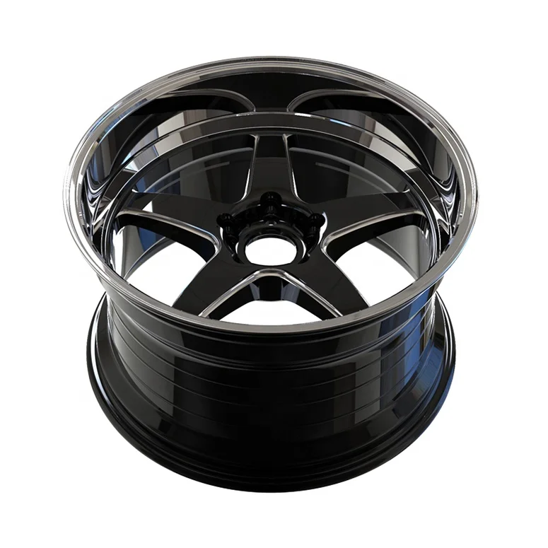 Black 5スポーク合金鋳造ホイール18インチ5 × 114.3アルミ合金車