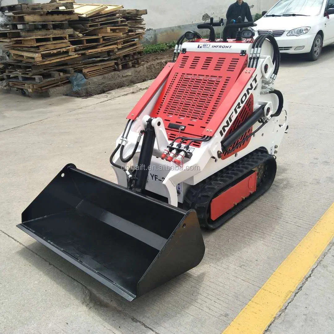 23hp мини-экскаватор резиновый Гусеничный мини-погрузчик с бортовым поворотом с шнеком ковша