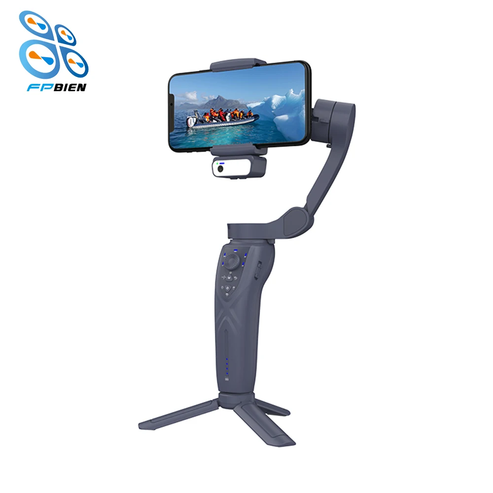 3 Axis Handheld Gimbal Stabilizer Smart Phone Shooting Selfie Stick With Tripod Auto AI Face Tracking LED Fill Light