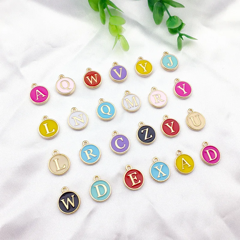 Enamel A Z Alphabet Initial Letter Alphabet Charms Set Of 26 For