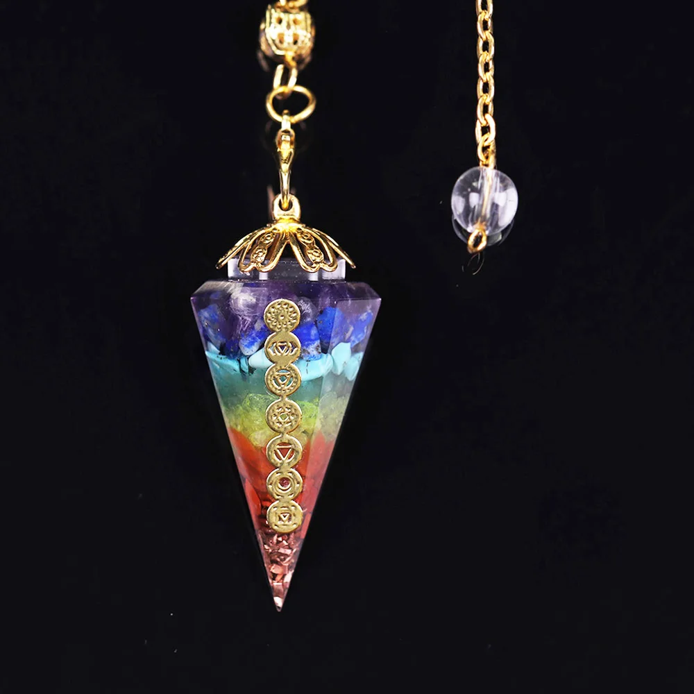 7 Chakra Gemstone Reiki Stone Jewelry Pendant Necklace Gift Yoga Energy Healing 