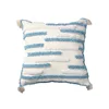 Blue and white tassels