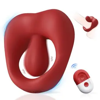 Double ring Remote Penis Ring Vibrator with 10 vibration modes G-spot clitoris stimulator adult sex supplies