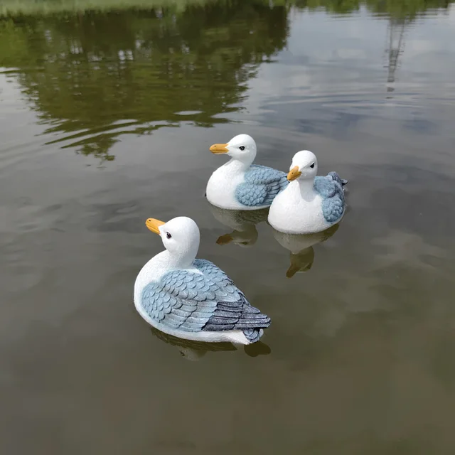 Wholesale Customized pool Statue Resin Crafts pigeon crafts bird sculptures statue garden floating pond decoration